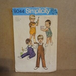 Simplicity 9044 Unisex Overalls Sewing Pattern Size 1 Toddler